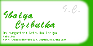 ibolya czibulka business card